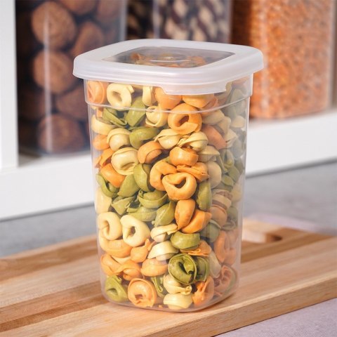 Pojemnik na produkty sypkie suche makaron sól cukier z pokrywką 1L VILDE 229146 Pojemnik na produkty sypkie suche makaron sól cukier z pokrywką 1L VILDE 229146