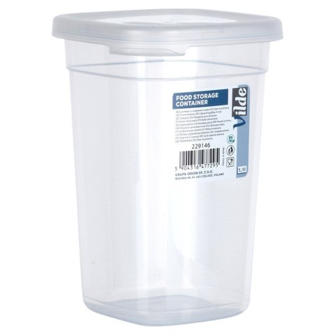 Pojemnik na produkty sypkie suche makaron sól cukier z pokrywką 1L VILDE 229146 Pojemnik na produkty sypkie suche makaron sól cukier z pokrywką 1L VILDE 229146