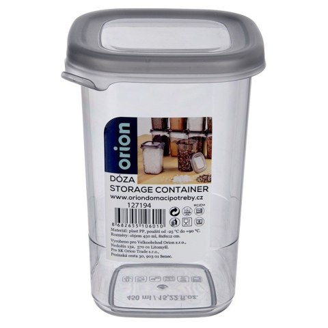 Pojemnik na produkty sypkie suche płatki śniadaniowe z pokrywką 450ml ORION 127194 Pojemnik na produkty sypkie suche płatki śniadaniowe z pokrywką 450ml ORION 127194
