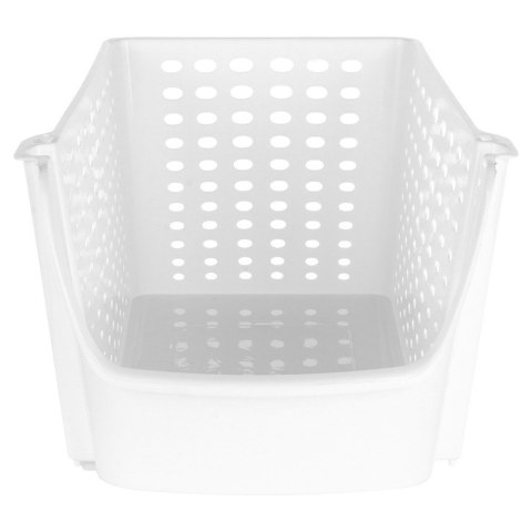 Pojemnik na warzywa i owoce ziemniaki cebulę biały DUŻY 29x21x16cm VILDE 229090 Pojemnik na warzywa i owoce ziemniaki cebulę biały DUŻY 29x21x16cm VILDE 229090