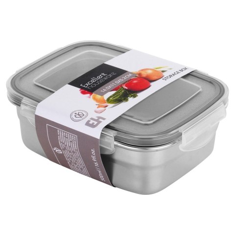 Pojemnik stalowy na żywność z pokrywką i uszczelką 500 ml EXCELLENT HOUSEWARE 229212 Pojemnik stalowy na żywność z pokrywką i uszczelką 500 ml EXCELLENT HOUSEWARE 229212