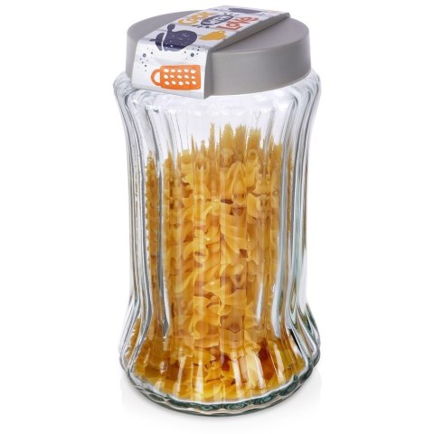 Pojemnik szklany na produkty suche sypkie płatki makaron sól 1.6L EXCELLENT HOUSEWARE 259386 Pojemnik szklany na produkty suche sypkie płatki makaron sól 1.6L EXCELLENT HOUSEWARE 259386