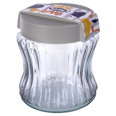 Pojemnik szklany na produkty suche sypkie płatki makaron sól 900 ml EXCELLENT HOUSEWARE 259384 Pojemnik szklany na produkty suche sypkie płatki makaron sól 900 ml EXCELLENT HOUSEWARE 259384