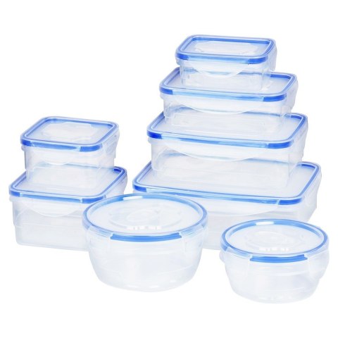 Pojemniki plastikowe na żywność z pokrywką i uszczelką 8-ele VILDE 229124 Pojemniki plastikowe na żywność z pokrywką i uszczelką 8-ele VILDE 229124