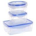 Pojemniki plastikowe na żywność z pokrywką i uszczelką 8-ele VILDE 229124