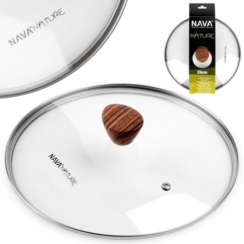 Pokrywka szklana uniwersalna do garnka patelni NATURE 26cm NAVA 10-144-153