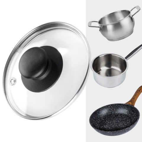 Pokrywka szklana żaroodporna do garnka garnków patelni 12cm VILDE 199020 Pokrywka szklana żaroodporna do garnka garnków patelni 12cm VILDE 199020
