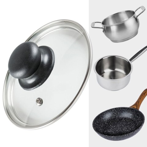 Pokrywka szklana żaroodporna do garnka garnków patelni 14cm VILDE 199021 Pokrywka szklana żaroodporna do garnka garnków patelni 14cm VILDE 199021