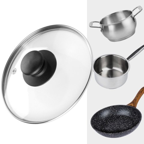 Pokrywka szklana żaroodporna do garnka garnków patelni 16cm VILDE 199022 Pokrywka szklana żaroodporna do garnka garnków patelni 16cm VILDE 199022