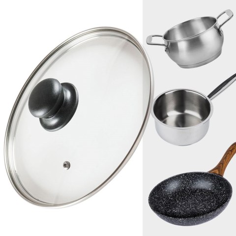 Pokrywka szklana żaroodporna do garnka garnków patelni 22cm VILDE 199025 Pokrywka szklana żaroodporna do garnka garnków patelni 22cm VILDE 199025