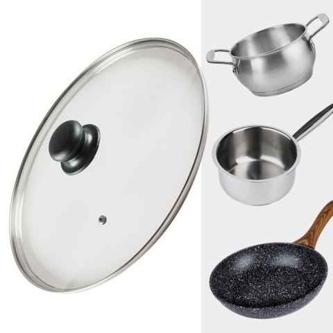 Pokrywka szklana żaroodporna do garnka garnków patelni 30cm VILDE 199029 Pokrywka szklana żaroodporna do garnka garnków patelni 30cm VILDE 199029