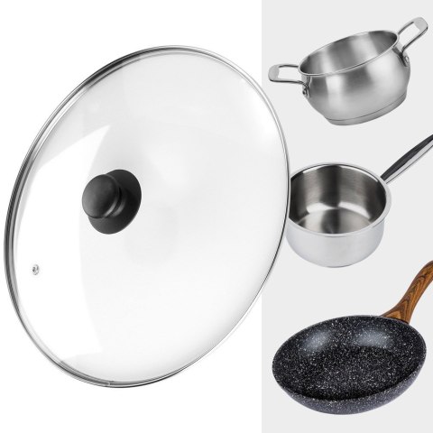 Pokrywka szklana żaroodporna do garnka garnków patelni 32cm VILDE 199030 Pokrywka szklana żaroodporna do garnka garnków patelni 32cm VILDE 199030