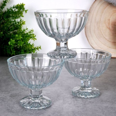 Pucharki do lodów deserów deserków szklane 180ml 3-ele pucharek EXCELLENT HOUSEWARE 139350