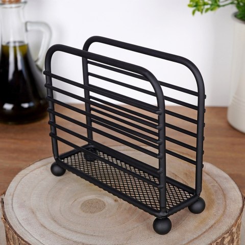 Serwetnik metalowy stojak na serwetki organizer pojemnik czarny 11.5x10cm VILDE 139317 Serwetnik metalowy stojak na serwetki organizer pojemnik czarny 11.5x10cm VILDE 139317
