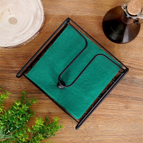 Serwetnik metalowy stojak na serwetki organizer pojemnik czarny 19x19.5cm VILDE 139316 Serwetnik metalowy stojak na serwetki organizer pojemnik czarny 19x19.5cm VILDE 139316