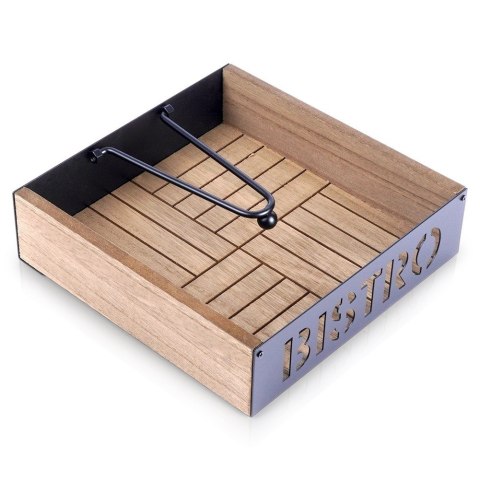 Serwetnik z dociskiem pojemnik stojak na serwetki organizer BISTRO 18x18cm VILDE 139379 Serwetnik z dociskiem pojemnik stojak na serwetki organizer BISTRO 18x18cm VILDE 139379