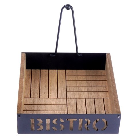 Serwetnik z dociskiem pojemnik stojak na serwetki organizer BISTRO 18x18cm VILDE 139379 Serwetnik z dociskiem pojemnik stojak na serwetki organizer BISTRO 18x18cm VILDE 139379