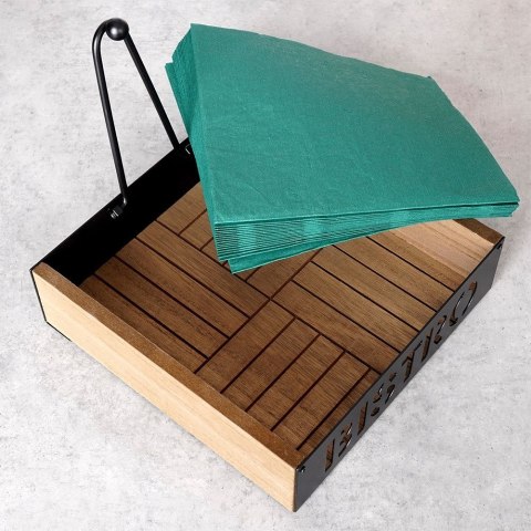 Serwetnik z dociskiem pojemnik stojak na serwetki organizer BISTRO 18x18cm VILDE 139379 Serwetnik z dociskiem pojemnik stojak na serwetki organizer BISTRO 18x18cm VILDE 139379