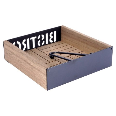 Serwetnik z dociskiem pojemnik stojak na serwetki organizer BISTRO 18x18cm VILDE 139379 Serwetnik z dociskiem pojemnik stojak na serwetki organizer BISTRO 18x18cm VILDE 139379