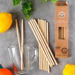 Słomki do picia drinków napojów bambusowe wielorazowe 20 szt VILDE 259669