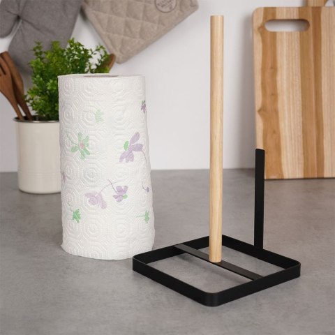 Stojak UCHWYT na ręcznik papierowy kuchenny drewniany 30cm VILDE 229093 Stojak UCHWYT na ręcznik papierowy kuchenny drewniany 30cm VILDE 229093