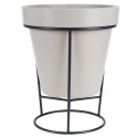 Stojak na doniczkę metalowy czarny dwustronny 37x41 cm VILDE 339464