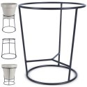 Stojak na doniczkę metalowy czarny dwustronny 37x41 cm VILDE 339464