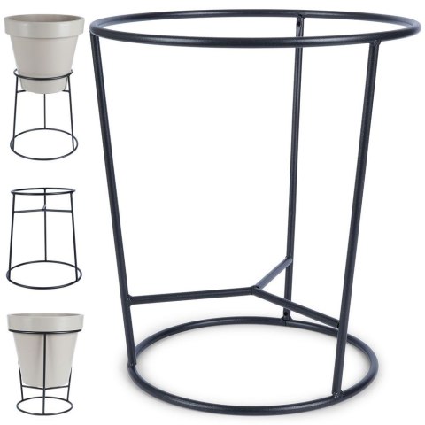 Stojak na doniczkę metalowy czarny dwustronny 37x41 cm VILDE 339464 Stojak na doniczkę metalowy czarny dwustronny 37x41 cm VILDE 339464