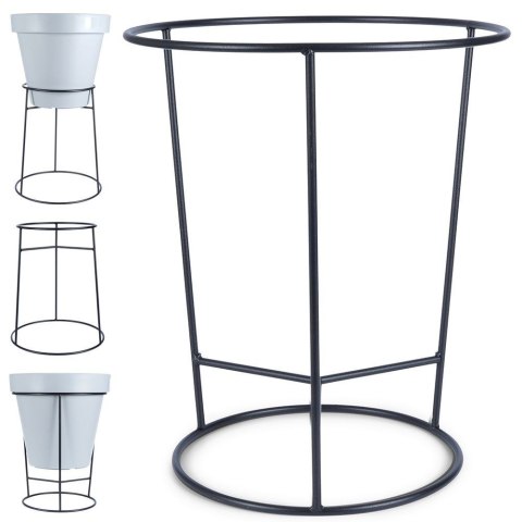 Stojak na doniczkę metalowy czarny dwustronny 45x53 cm VILDE 339465 Stojak na doniczkę metalowy czarny dwustronny 45x53 cm VILDE 339465