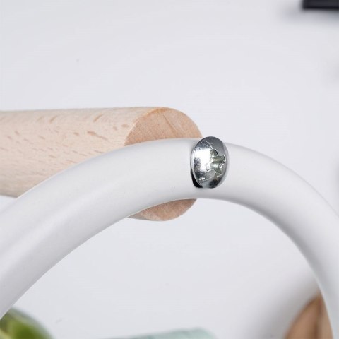 Stojak na wino butelki wina metalowy biały do 9 butelek 33x29x46cm EXCELLENT HOUSEWARE 229087