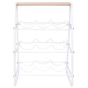 Stojak na wino butelki wina metalowy biały do 9 butelek 33x29x46cm EXCELLENT HOUSEWARE 229087