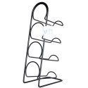 Stojak na wino butelki wina metalowy czarny na 4 butelki 21x43cm VILDE 229055