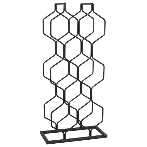 Stojak na wino butelki wina organizer metalowy czarny do 8 butelek VILDE 229031 Stojak na wino butelki wina organizer metalowy czarny do 8 butelek VILDE 229031