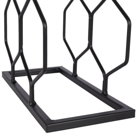 Stojak na wino butelki wina organizer metalowy czarny do 8 butelek VILDE 229031 Stojak na wino butelki wina organizer metalowy czarny do 8 butelek VILDE 229031