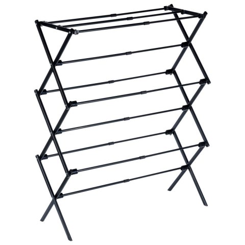 Suszarka na pranie metalowa czarna pionowa rozsuwana 47-78x94cm VILDE 568025 Suszarka na pranie metalowa czarna pionowa rozsuwana 47-78x94cm VILDE 568025