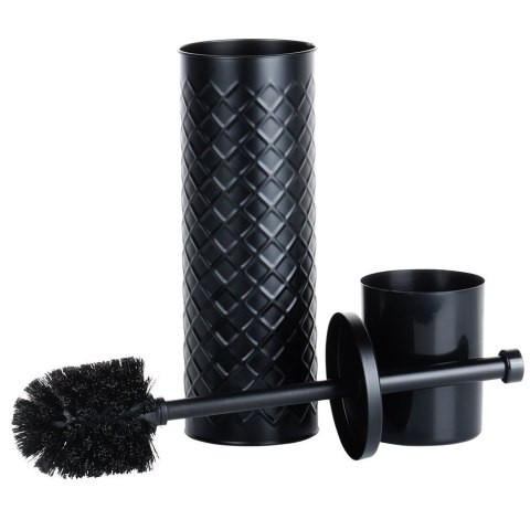 Szczotka do czyszczenia WC toalety z pojemnikiem stojakiem metalowa czarna VILDE 569962 Szczotka do czyszczenia WC toalety z pojemnikiem stojakiem metalowa czarna VILDE 569962