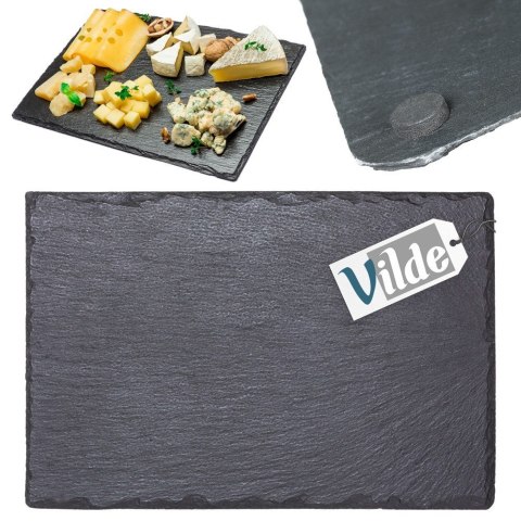 Taca do serwowania kamienna łupek prostokątna 30x20cm VILDE 139611 Taca do serwowania kamienna łupek prostokątna 30x20cm VILDE 139611