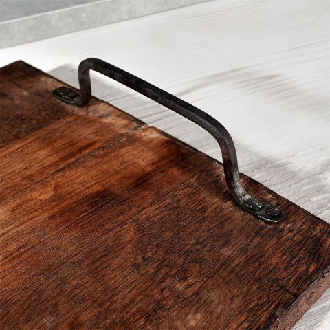 Taca do serwowania przekąsek drewniana z uchwytami 40.5x21.5cm VILDE 259023 Taca do serwowania przekąsek drewniana z uchwytami 40.5x21.5cm VILDE 259023