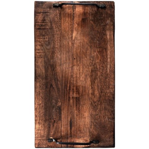 Taca do serwowania przekąsek drewniana z uchwytami 40.5x21.5cm VILDE 259023 Taca do serwowania przekąsek drewniana z uchwytami 40.5x21.5cm VILDE 259023