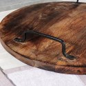 Taca do serwowania przekąsek drewniana z uchwytami duża 39cm VILDE 259026