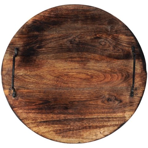 Taca do serwowania przekąsek drewniana z uchwytami duża 39cm VILDE 259026 Taca do serwowania przekąsek drewniana z uchwytami duża 39cm VILDE 259026