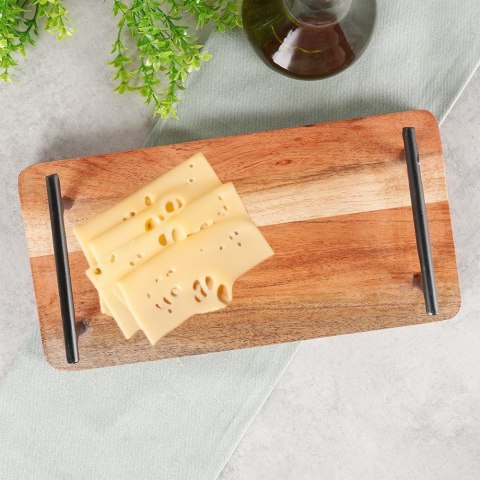 Taca drewniana do serwowania przekąsek z uchwytami 30x15.5cm VILDE 139741 Taca drewniana do serwowania przekąsek z uchwytami 30x15.5cm VILDE 139741