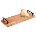 Taca drewniana do serwowania przekąsek z uchwytami 40x15.5cm VILDE 139742
