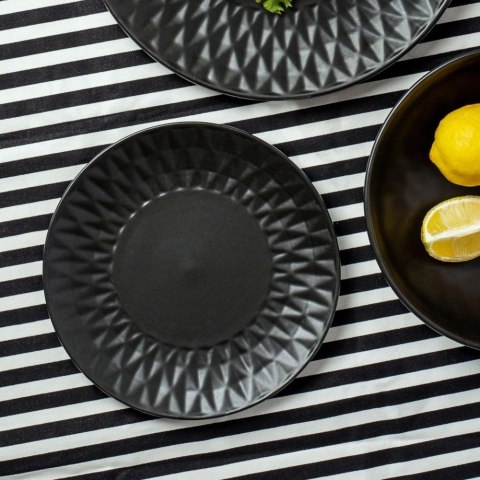 Talerz deserowy ceramiczny czarny SOHO 20cm NAVA 10-141-121