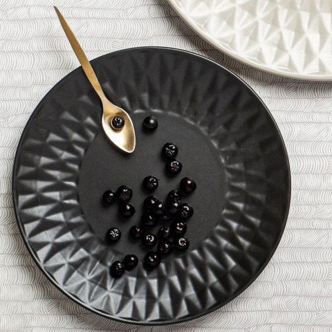 Talerz deserowy ceramiczny czarny SOHO 20cm NAVA 10-141-121