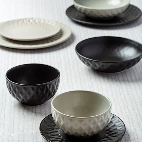 Talerz deserowy ceramiczny czarny SOHO 20cm NAVA 10-141-121