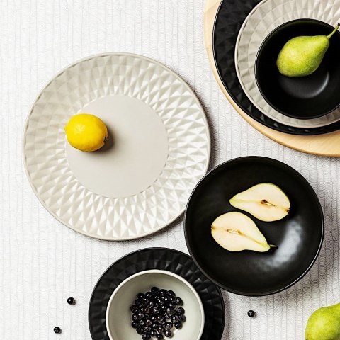 Talerz deserowy ceramiczny szary SOHO 20cm NAVA 10-141-131