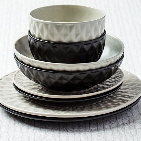 Talerz deserowy ceramiczny szary SOHO 20cm NAVA 10-141-131