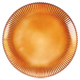 Talerz deserowy szklany bursztynowy 21cm VILDE 139729