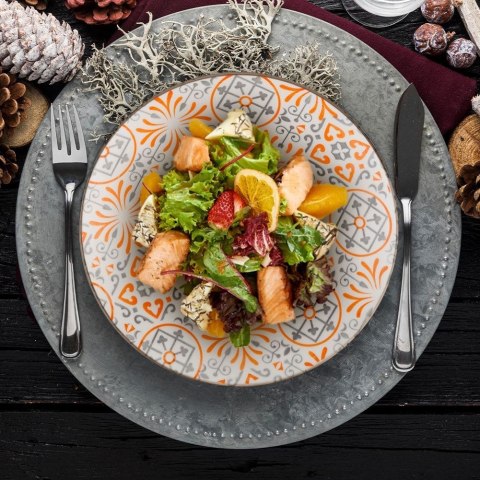 Talerz obiadowy głęboki porcelanowy MAIOLICA 23cm 650ml NAVA 10-099-133